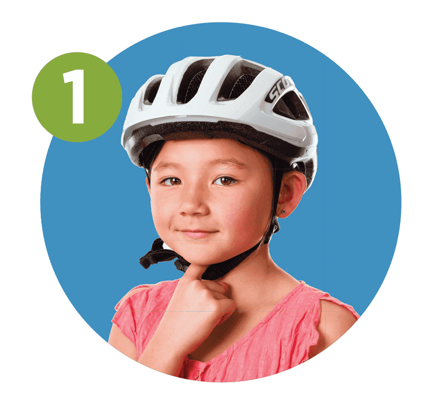 One finger under strap