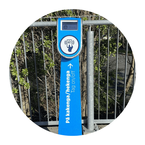 An AT HOP card reader